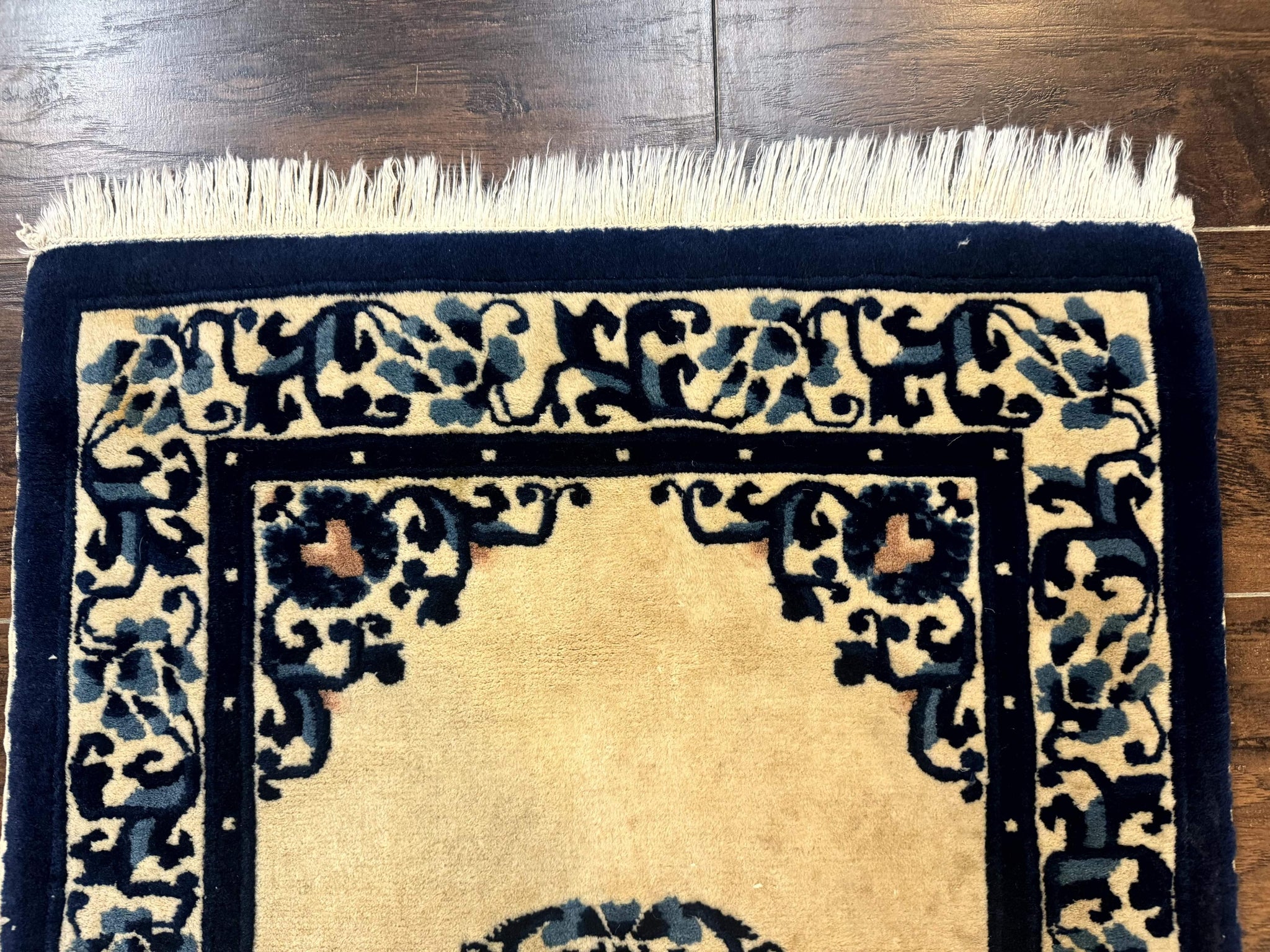 Chinese Peking Rug 2x3, Small Wool Chinese Carpet, Art Deco Rug by Jewel Rugs