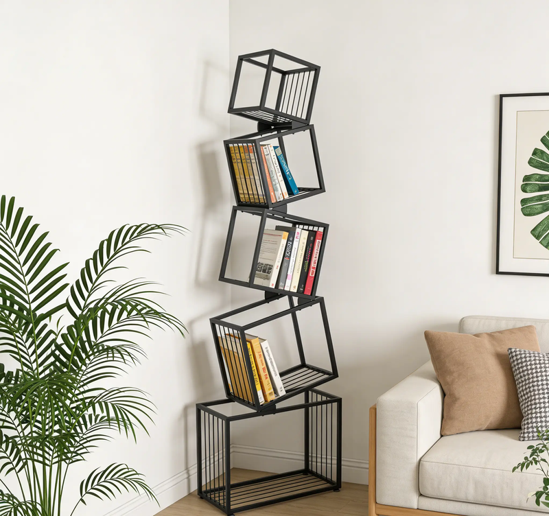 5-Tier Metal Geometric Bookshelf by HouseOfZazla