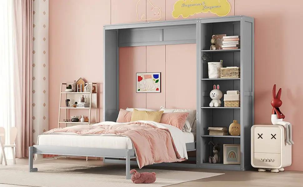 Murphy Wall Bed With Shelves by HouseOfZazla