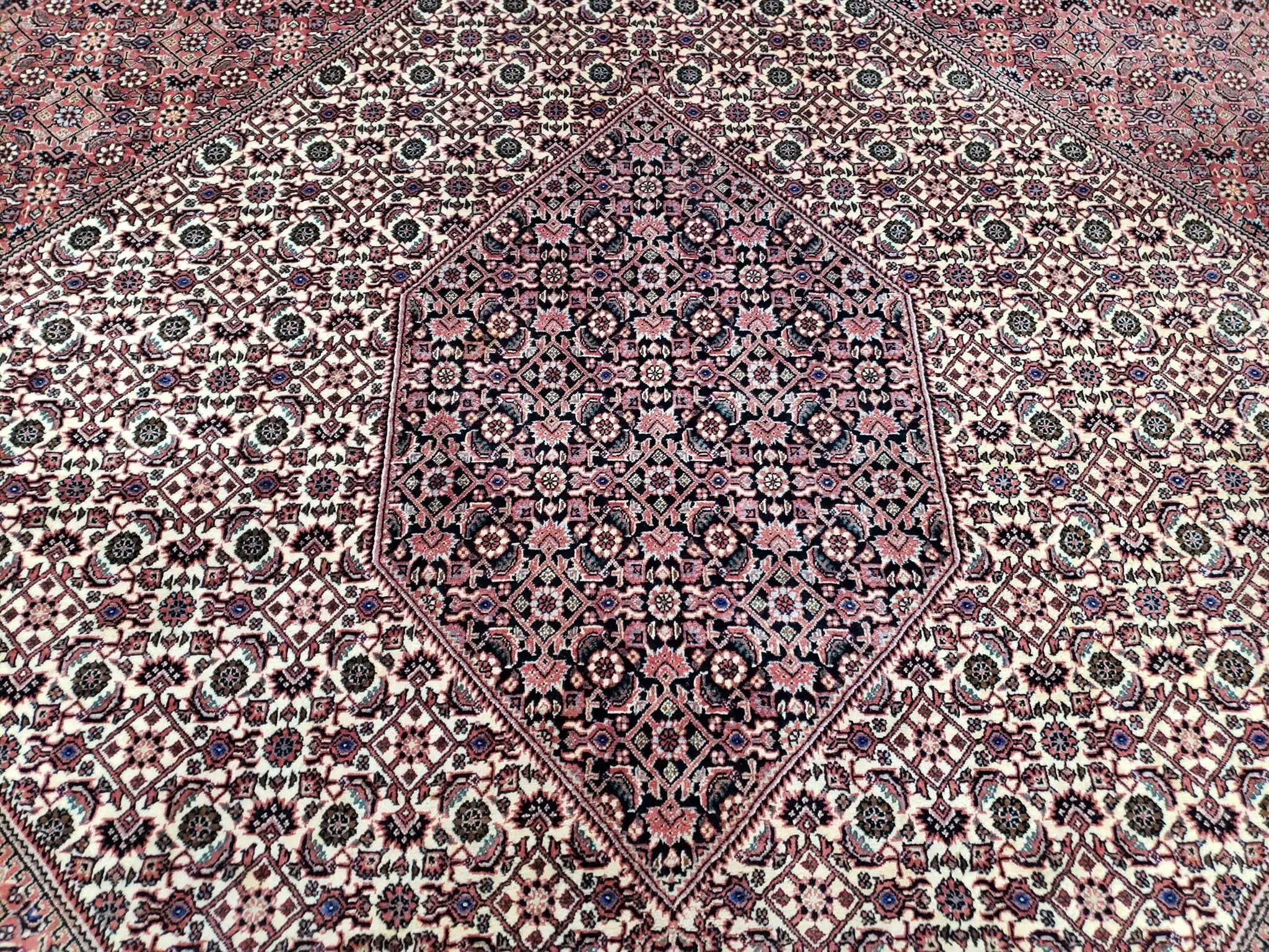 Stunning Persian Bijar Rug 8x11 - Herati Mahi Pattern by Jewel Rugs