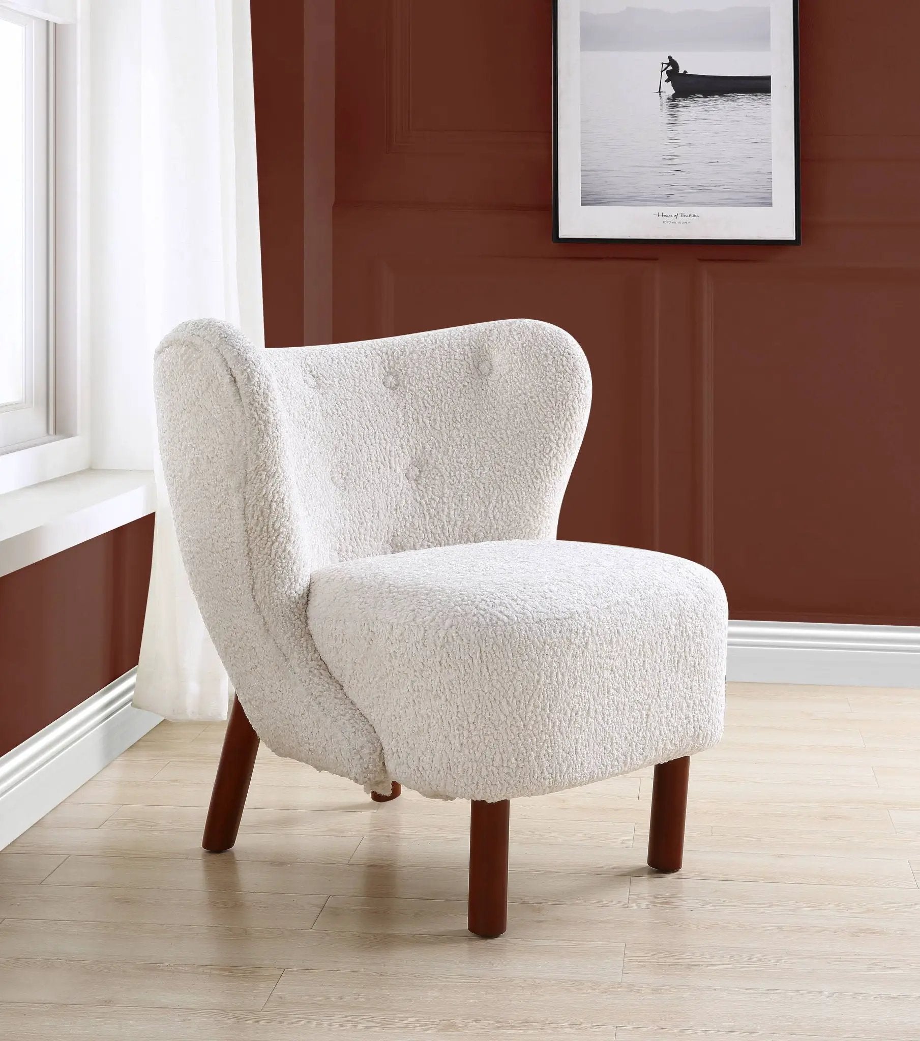 Zusud - Teddy Sherpa Accent Chair - White by Unique Piece Furniture