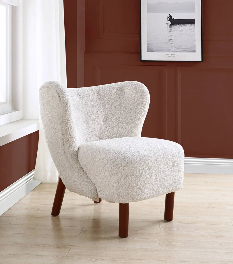 Zusud - Teddy Sherpa Accent Chair - White by Unique Piece Furniture