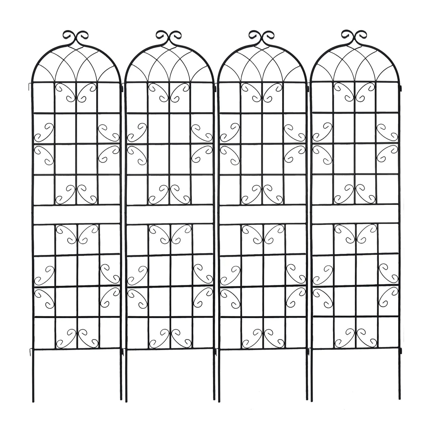 Metal Garden Rustproof Trellis For Climbing Plants Outdoor Flower Support by Unique Piece Furniture