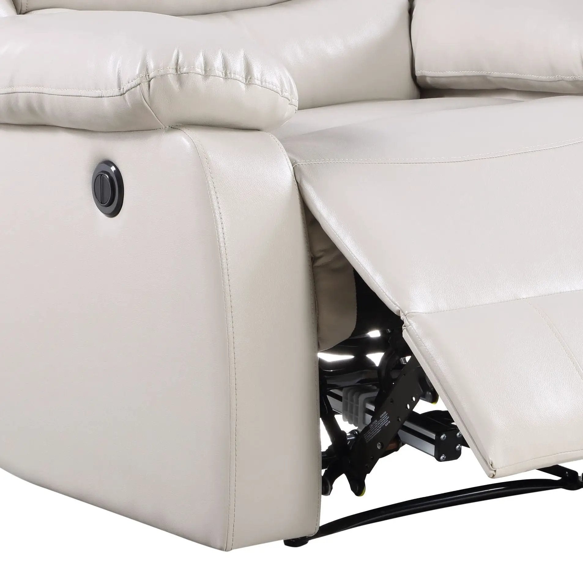 Eilbra - Synthetic Leather Power Motion Recliner - Beige by HouseOfZazla