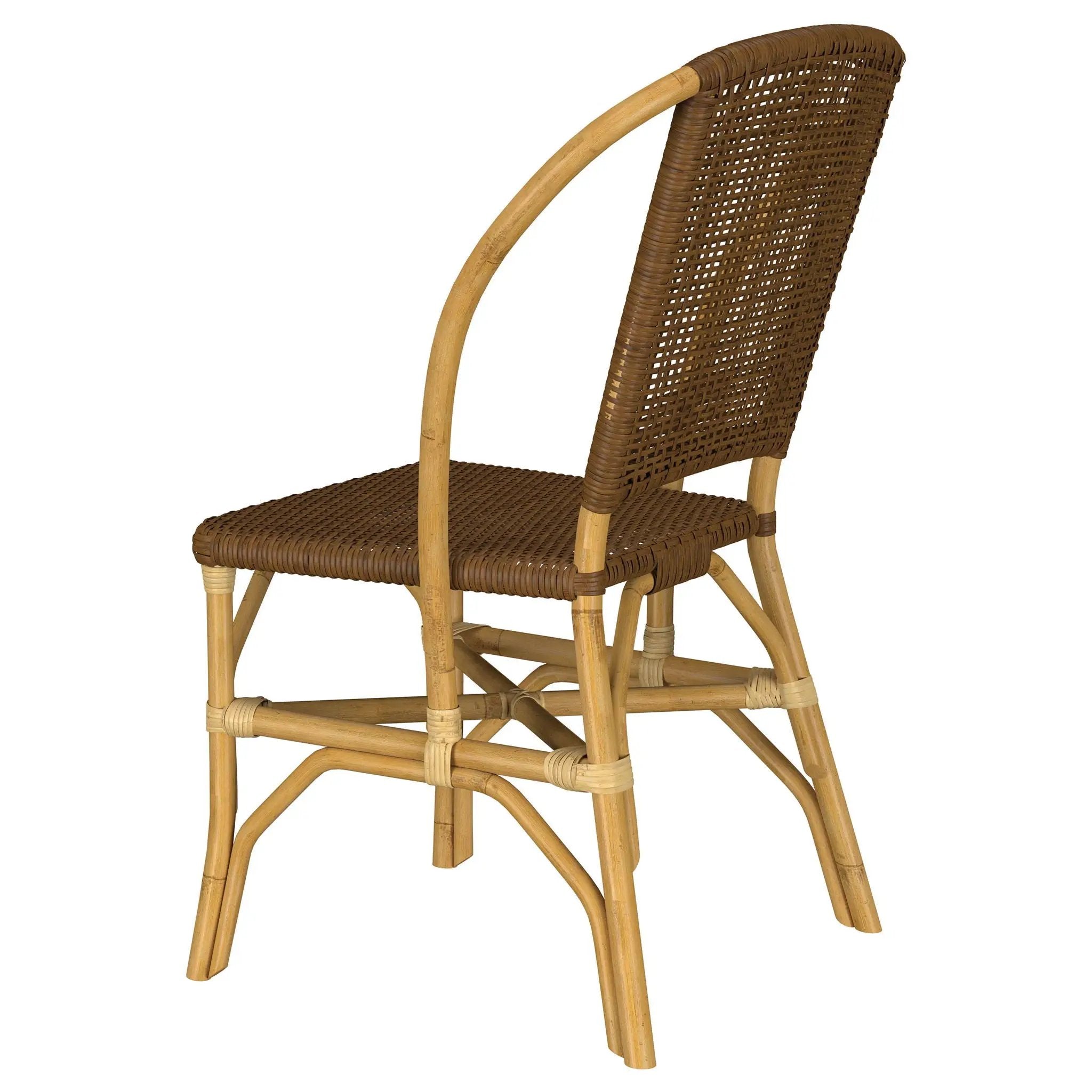 Lexley Woven Rattan Dining Side Chair Brown (Set of 2) by Unique Piece Furniture