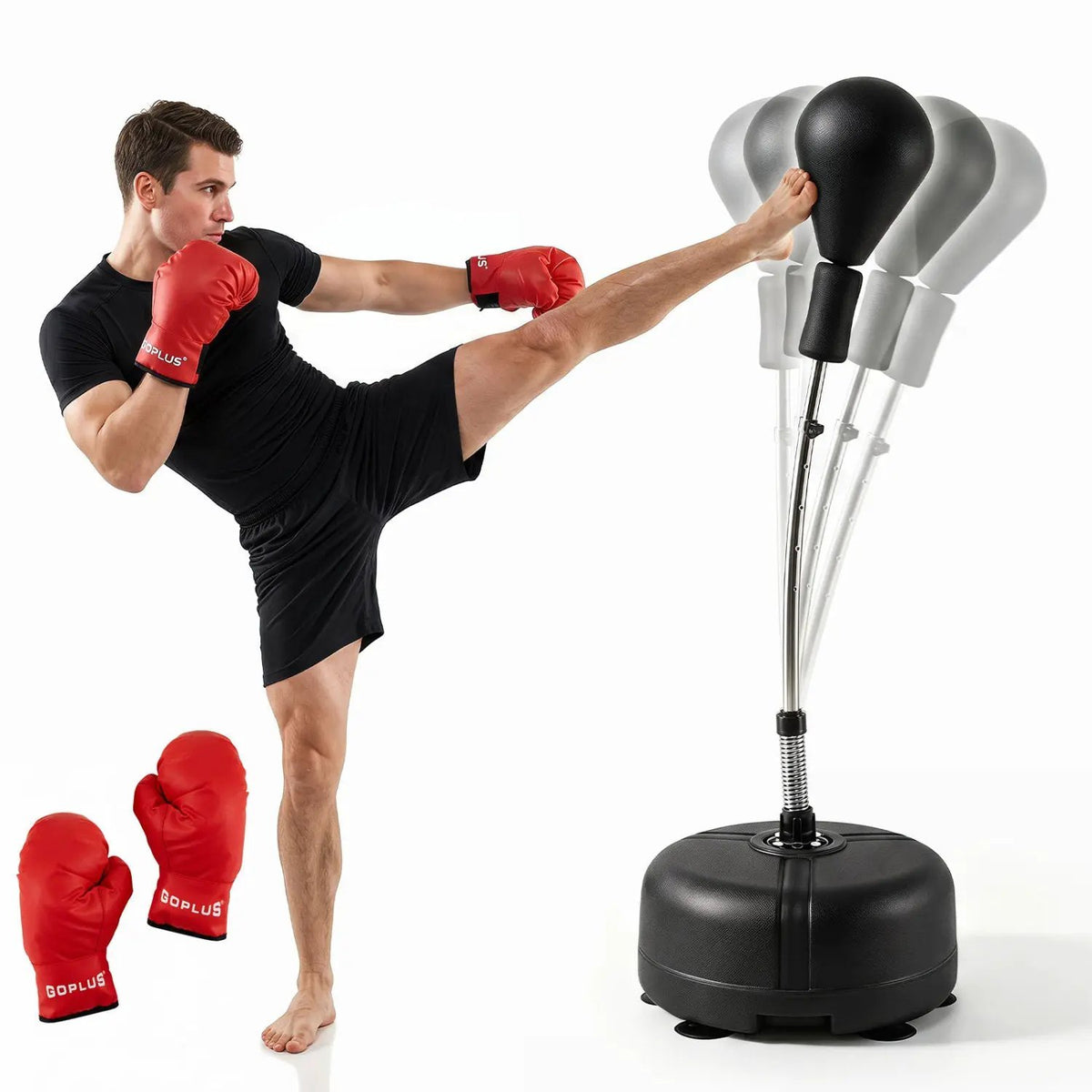 Height Adjustable Punching Bag with Stand for Teens & Adults, photo 12 of 16