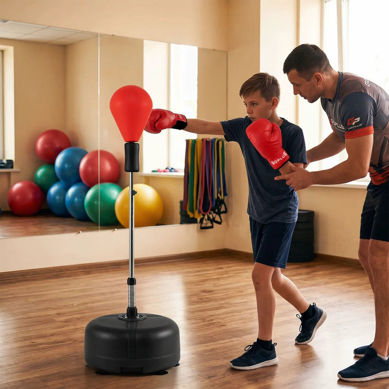 Height Adjustable Punching Bag with Stand for Teens & Adults by DirectDeals