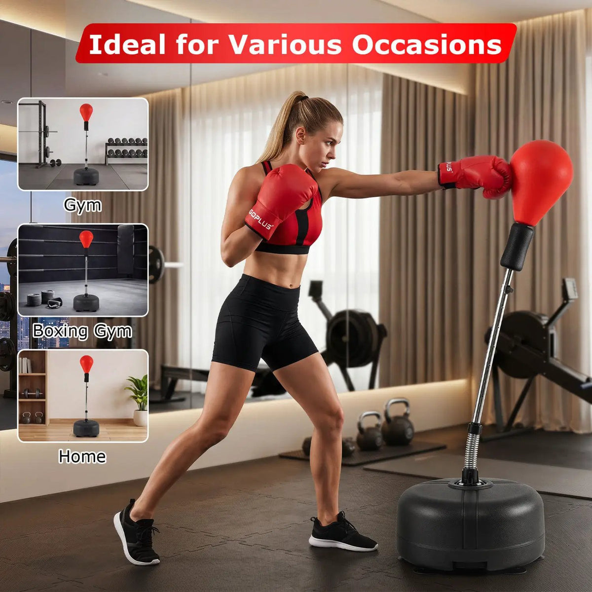 Height Adjustable Punching Bag with Stand for Teens & Adults, photo 6 of 16
