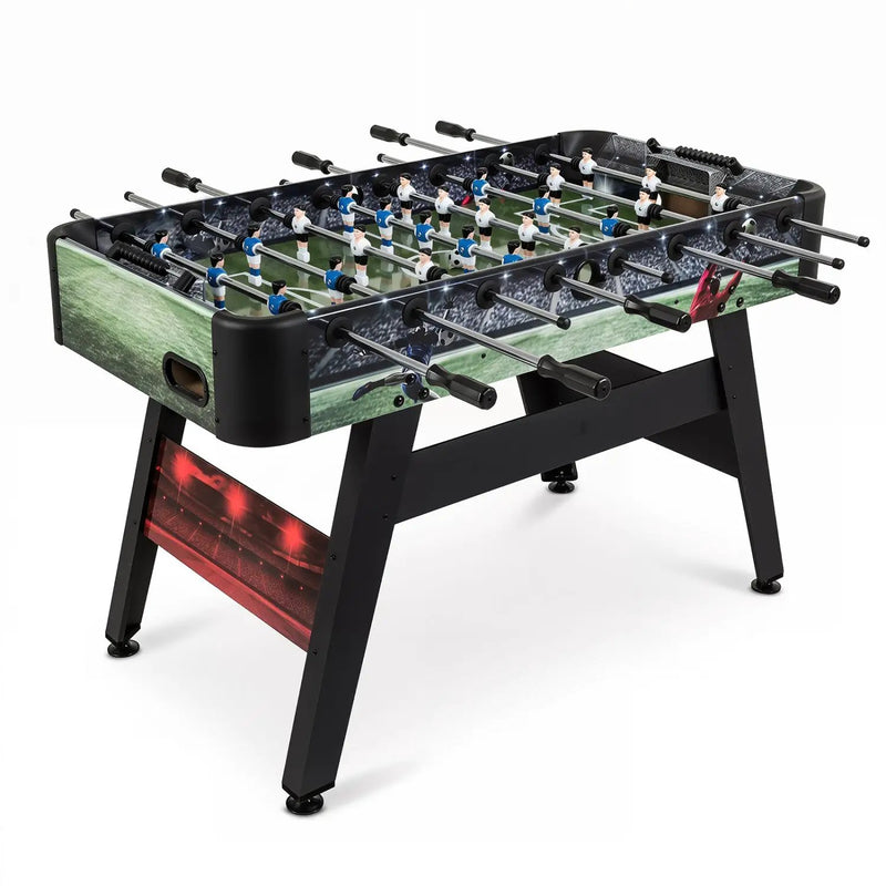 54 Inch Foosball Table with Ergonomic Handles and 2 Balls by DirectDeals