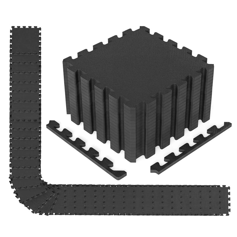 EVA Foam Floor Tiles 54-Pack with Borders and Non-Slip Surface by DirectDeals