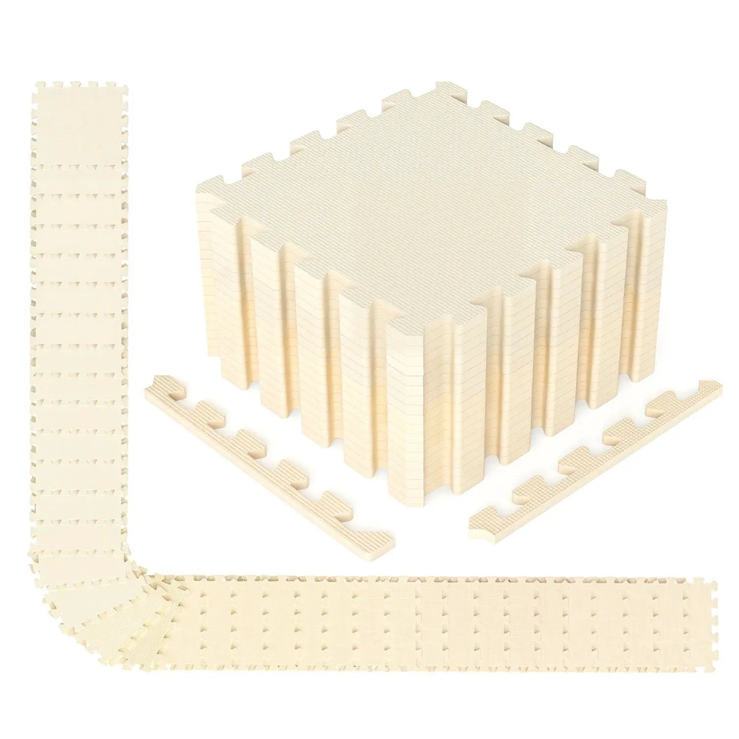 EVA Foam Floor Tiles 54-Pack with Borders and Non-Slip Surface by DirectDeals