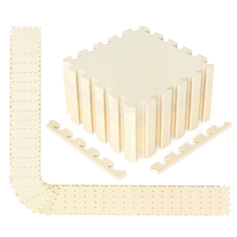 EVA Foam Floor Tiles 54-Pack with Borders and Non-Slip Surface by DirectDeals