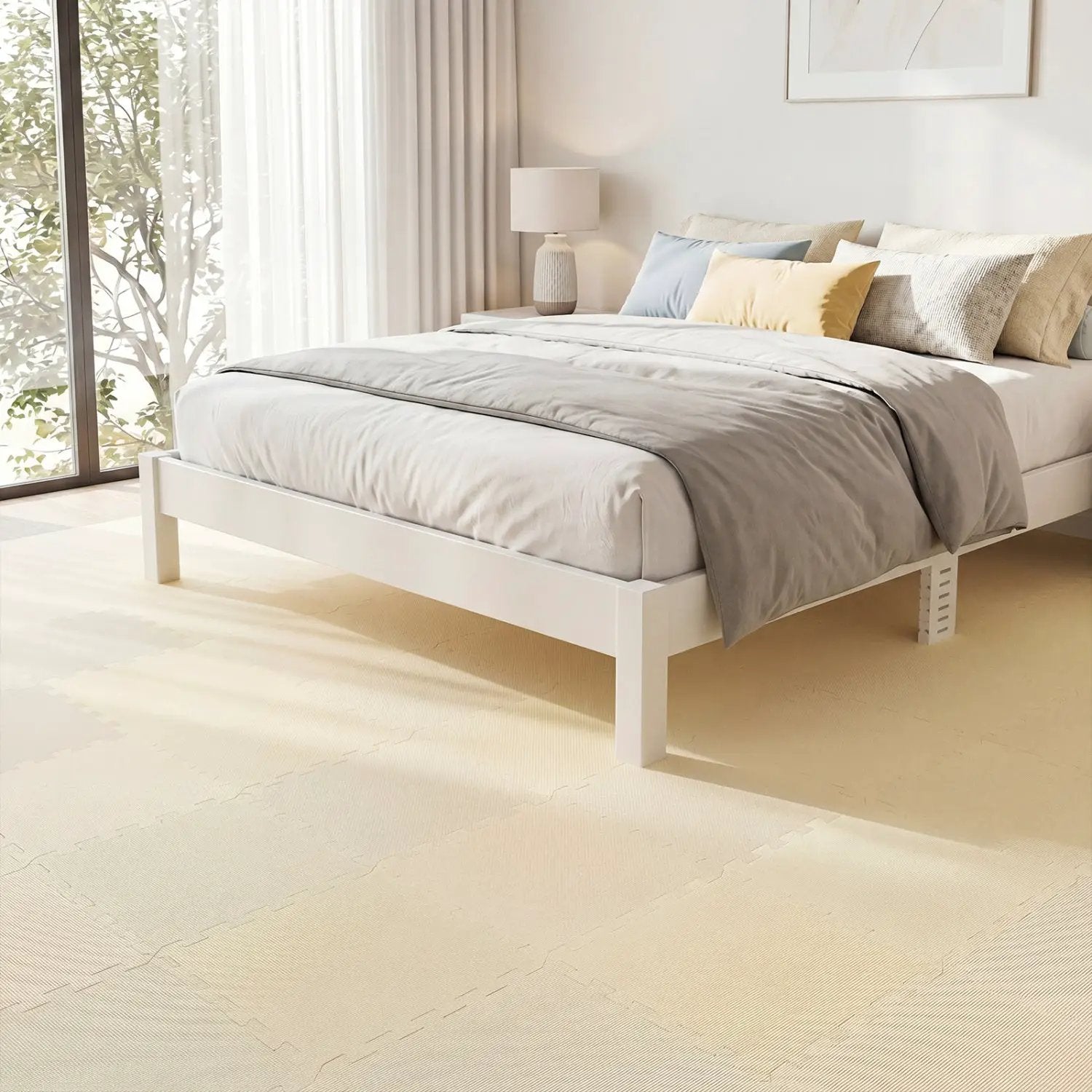 EVA Foam Floor Tiles 54-Pack with Borders and Non-Slip Surface by DirectDeals