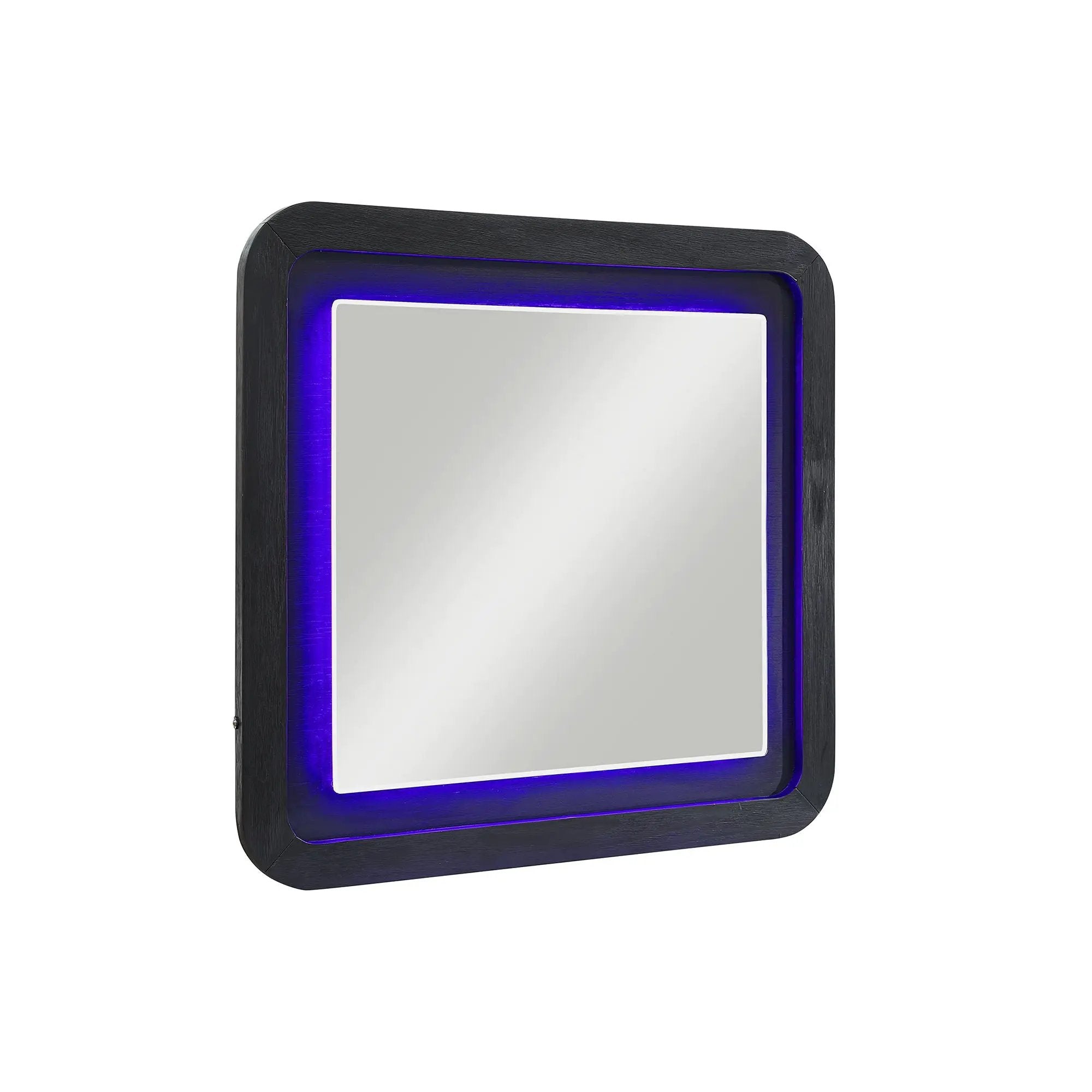 Beverly - Large Scale Wall Mirror For Dresser, Rounded Edges - Black White by Unique Piece Furniture