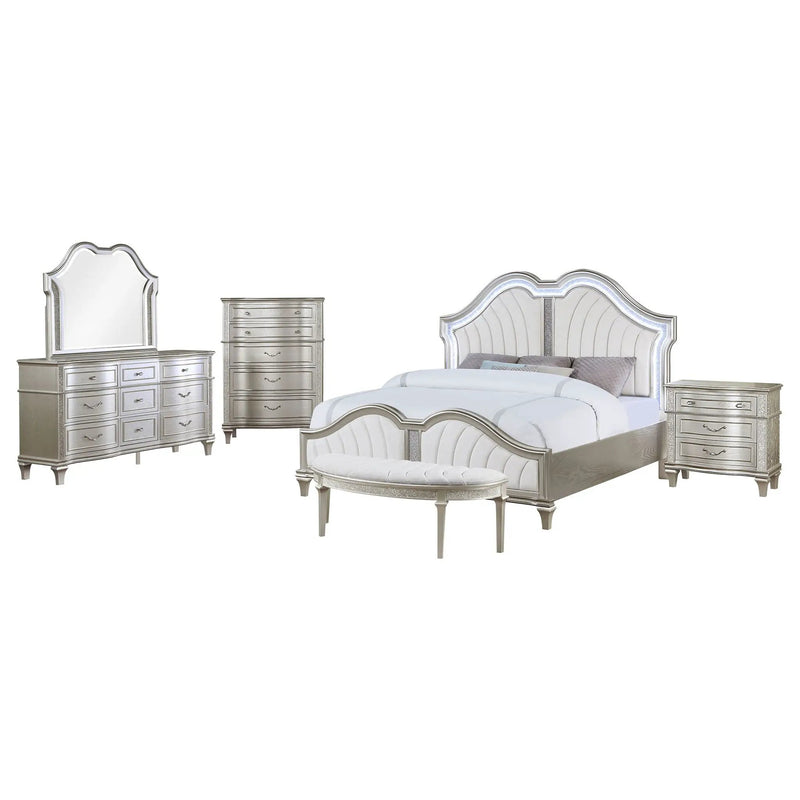 Evangeline 5-piece Queen Bedroom Set Silver Oak by Unique Piece Furniture