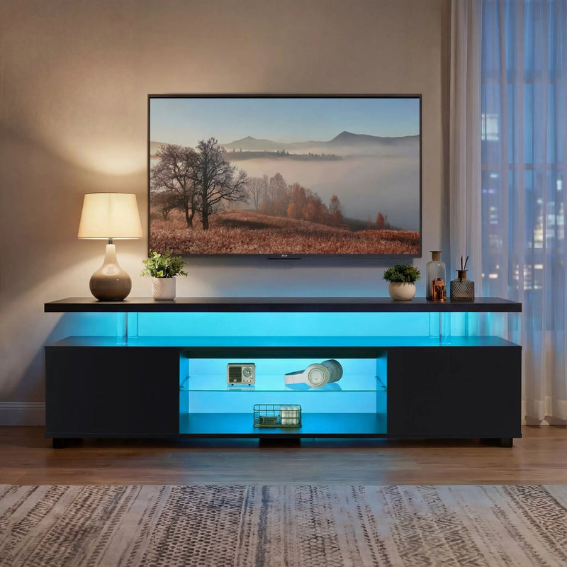 TV Stant With LED And Large Side Cabinet by HouseOfZazla