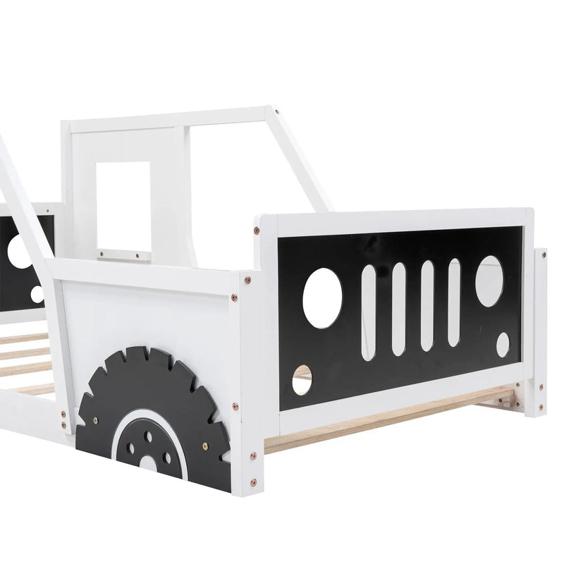 Classic Car Shaped Platform Bed With Wheels by Unique Piece Furniture