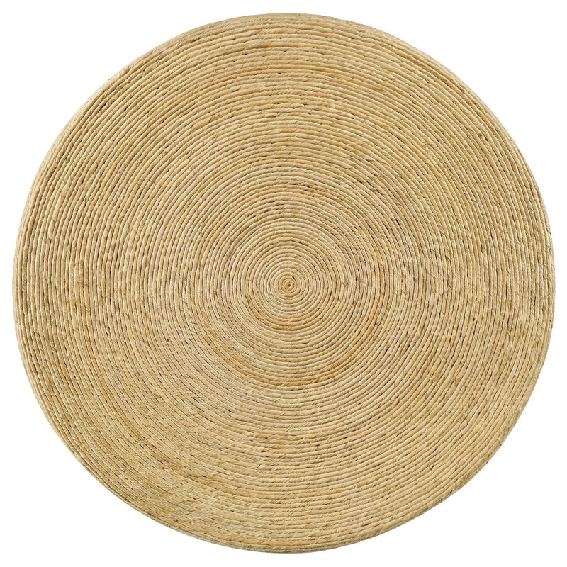 Artina Woven Rattan Round Coffee Table Natural Brown by Unique Piece Furniture
