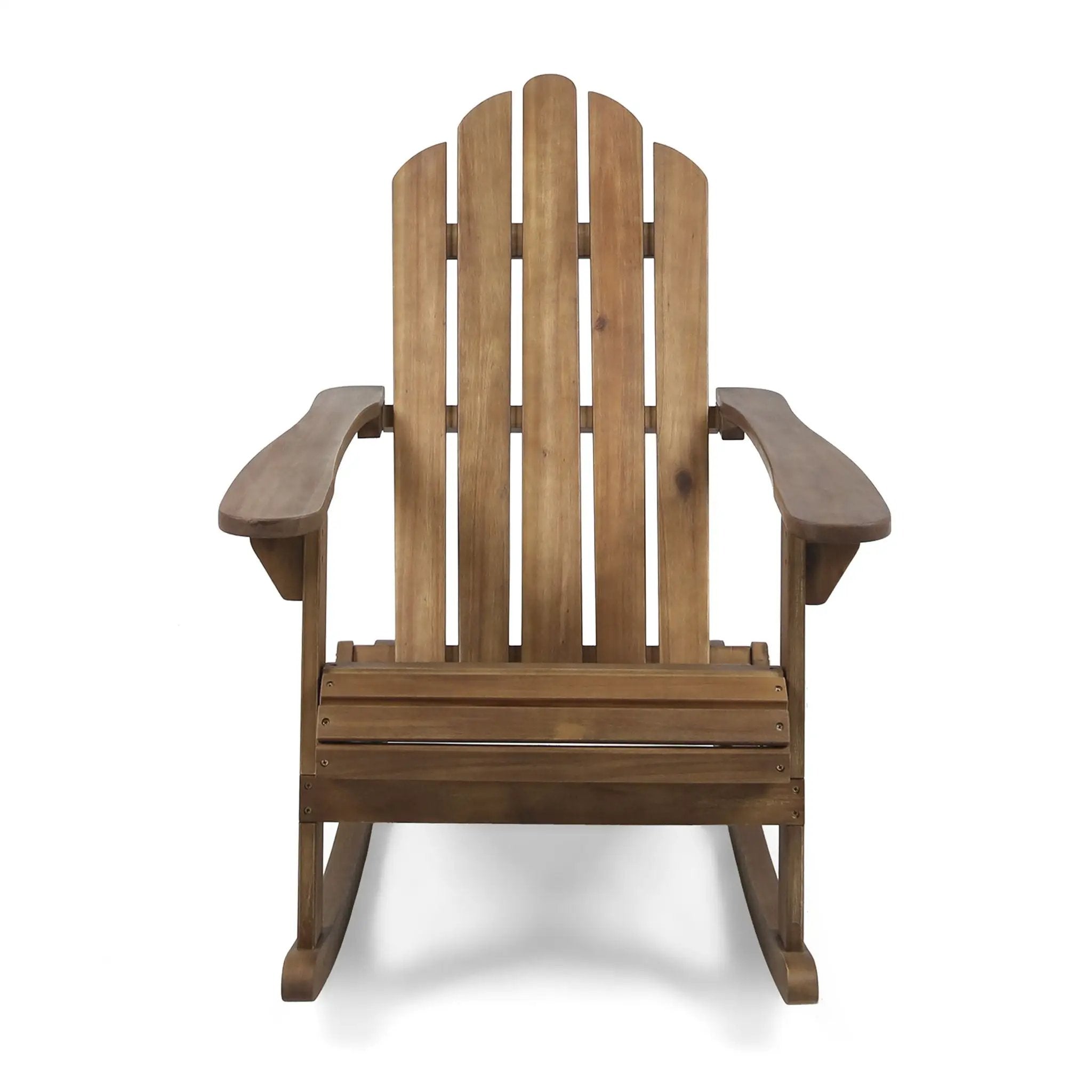Echoes Outdoor Acacia Wood Adirondack Rocking Chair by HouseOfZazla