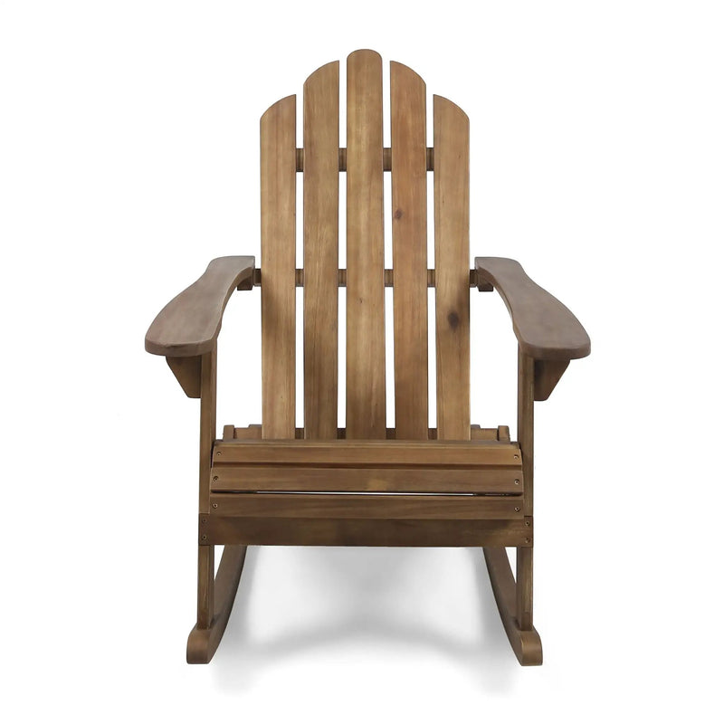 Echoes Outdoor Acacia Wood Adirondack Rocking Chair by HouseOfZazla