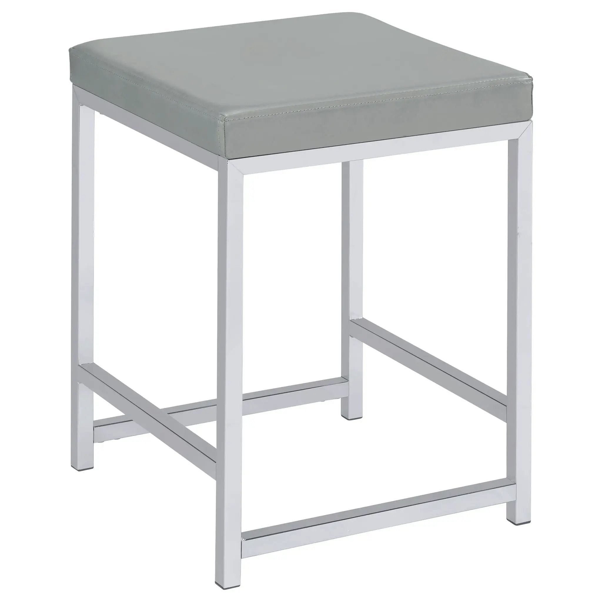 Umbridge Upholstered Square Padded Cushion Vanity Stool by Unique Piece Furniture