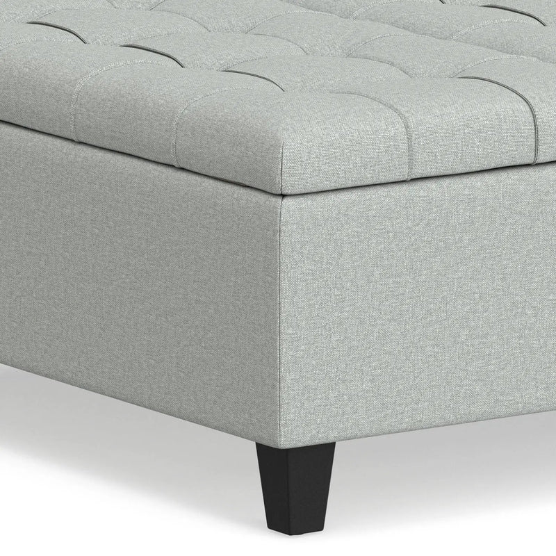 Harrison - Coffee Table Storage Ottoman Lift Top - Stone Gray by HouseOfZazla