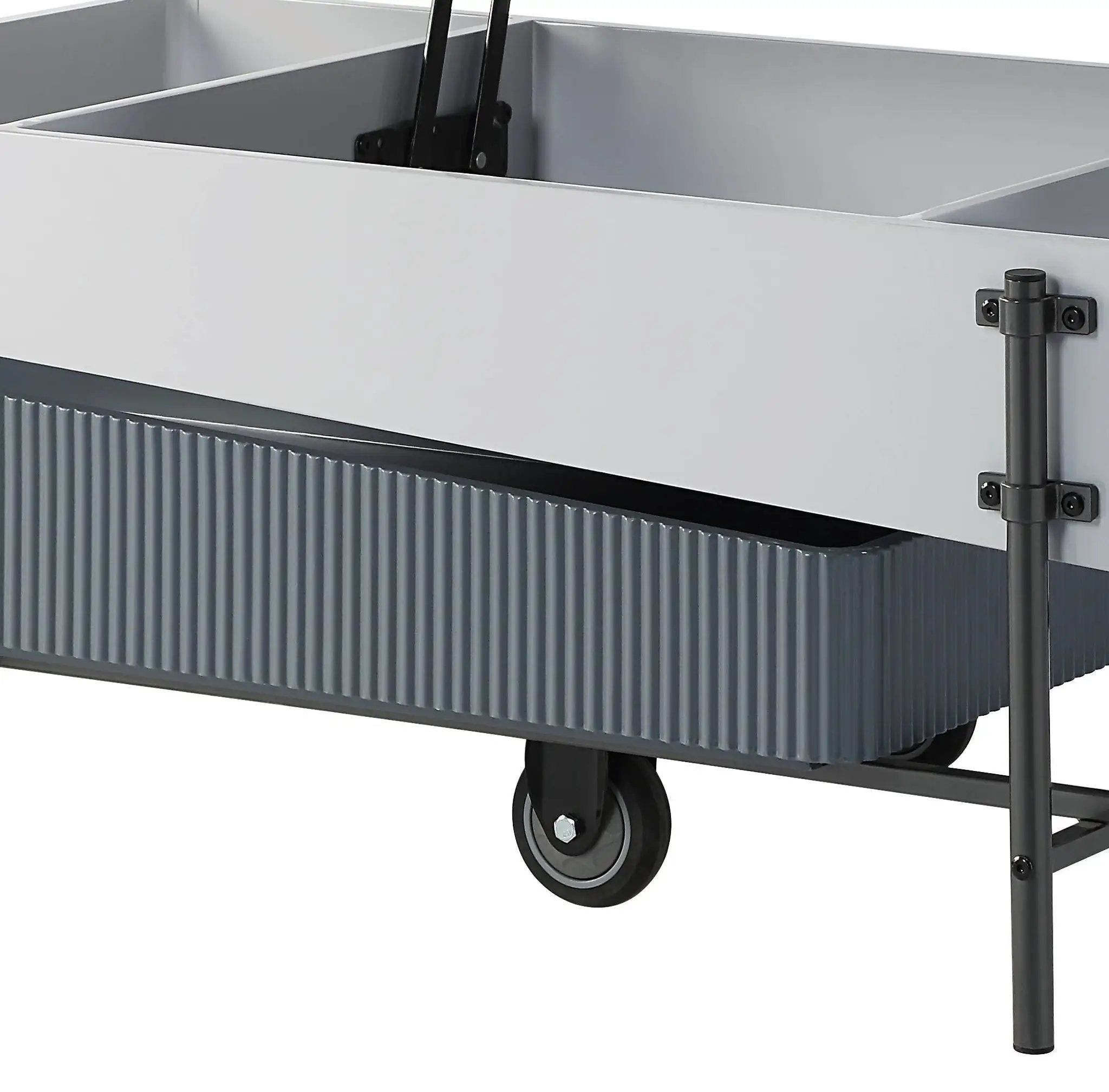 Wilkins - High Gloss Coffee Table With Lift Top - Gray / White by Unique Piece Furniture