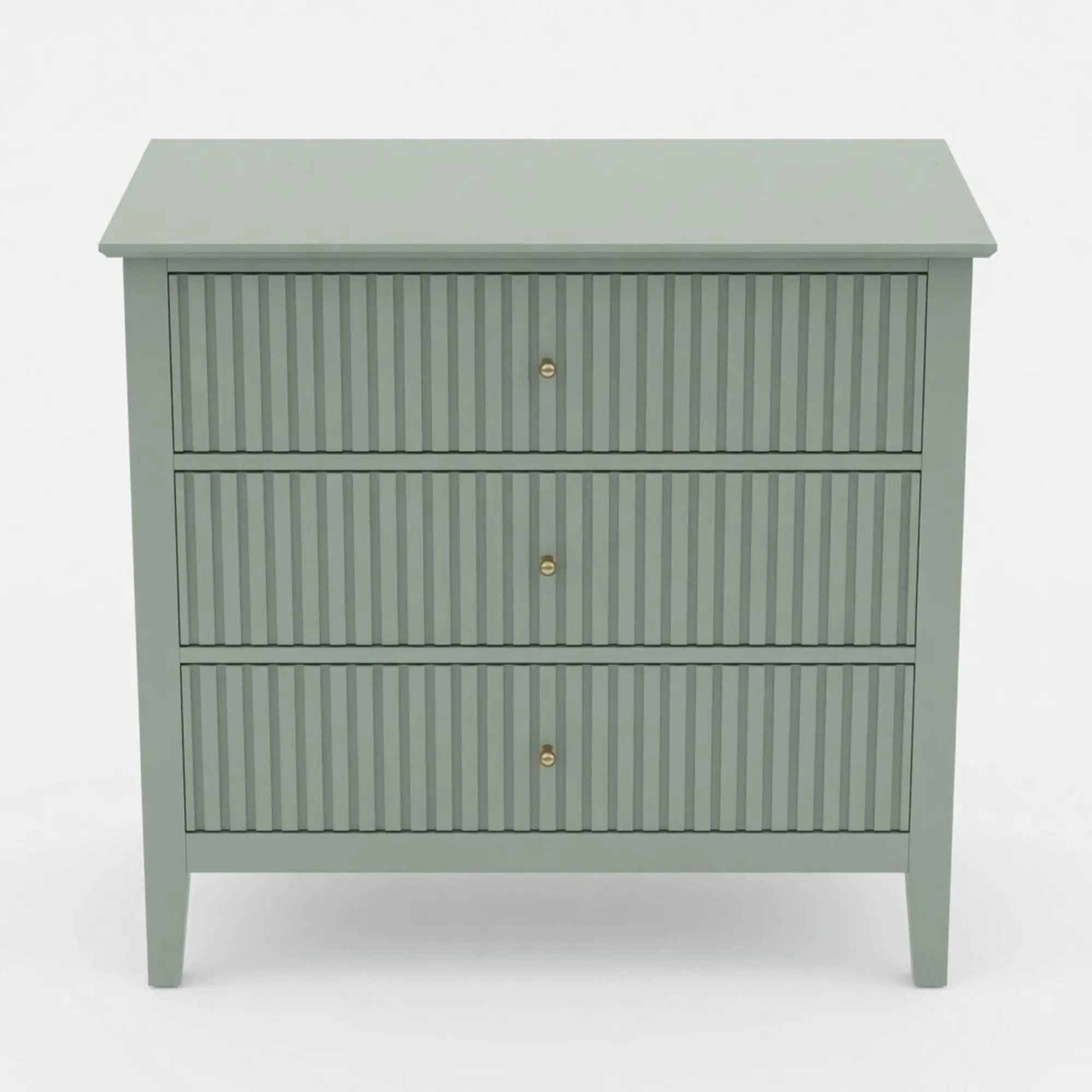 Fluted 3 Drawer Nightstand With Soft Close Slides by HouseOfZazla