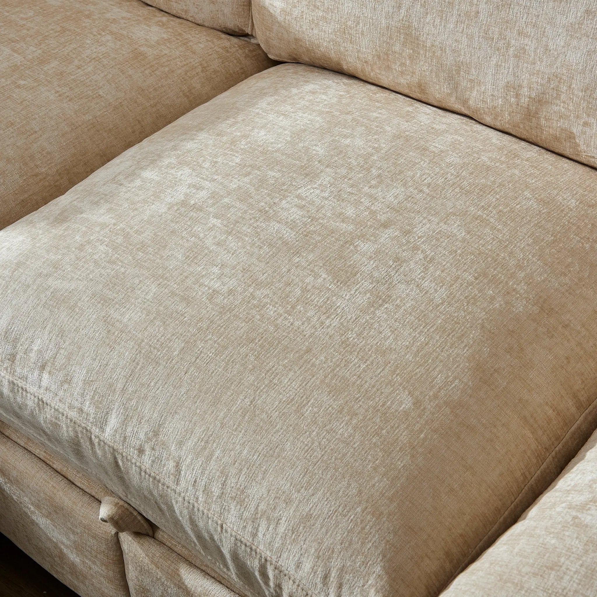 96.5" L Shape Sectional Couch with Ottoman by HouseOfZazla