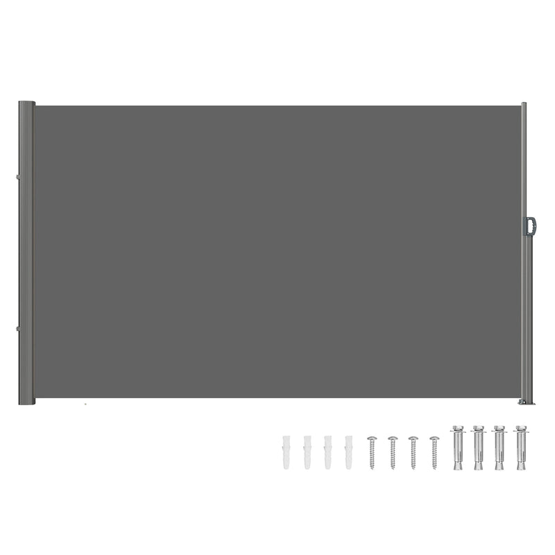 Retractable Side Awning, 71''-118'' Full Aluminum Rust-Proof Outdoor Privacy Screen by HouseOfZazla