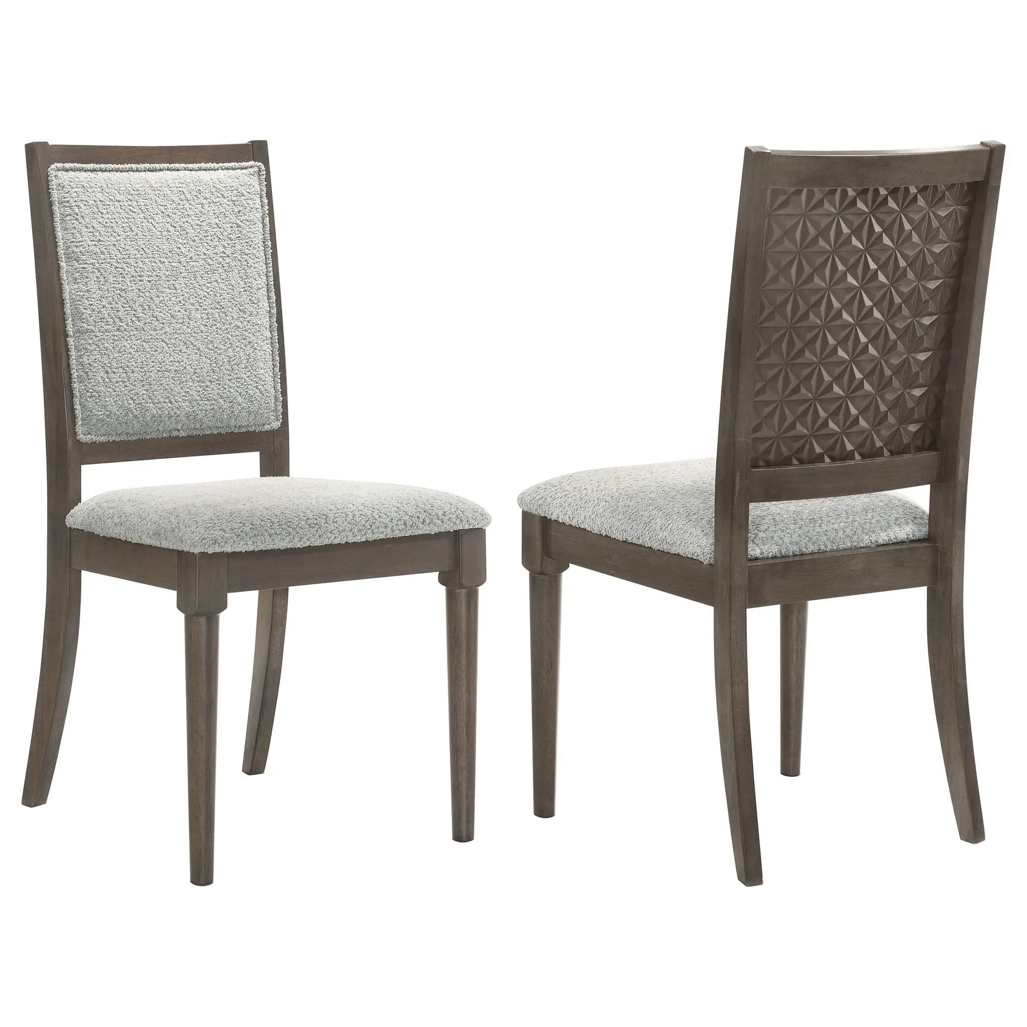 Onslow Upholstered Dining Side Chair Dark Brown (Set of 2) by Unique Piece Furniture