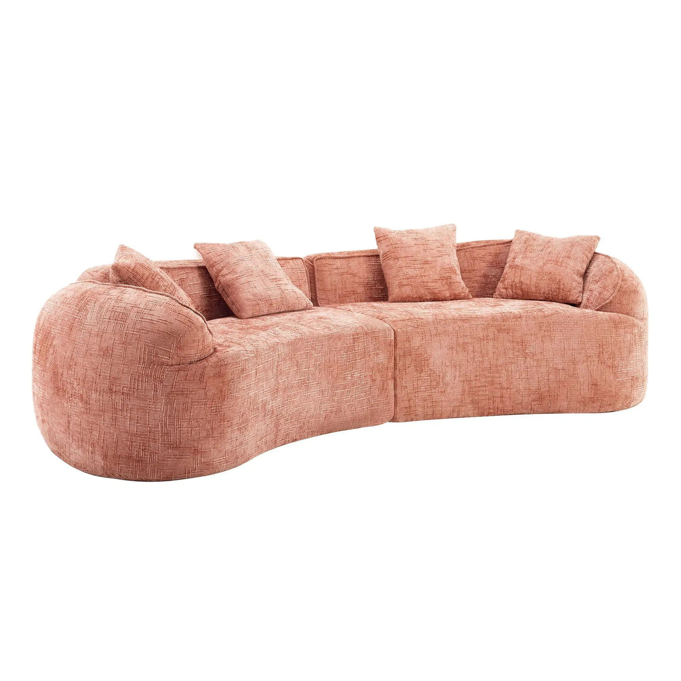 Curved Compressed Sofa, Nordic-Style Design For Living Room by Unique Piece Furniture