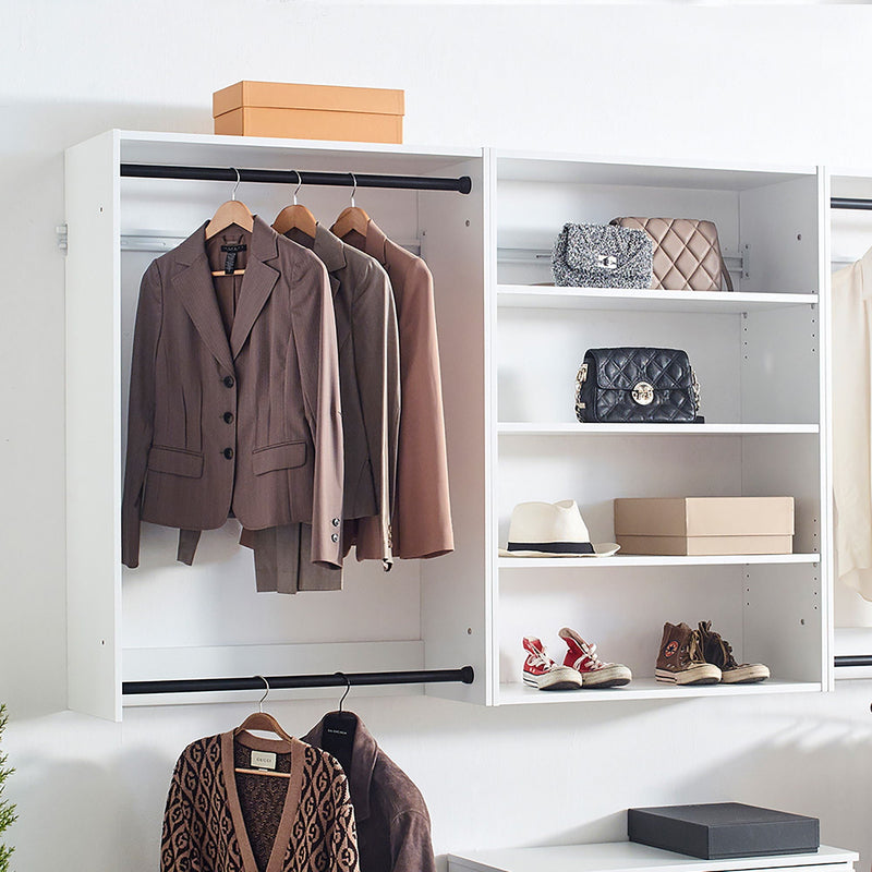Devi - Wall Mounted Wood Closet System With Modular Units by HouseOfZazla