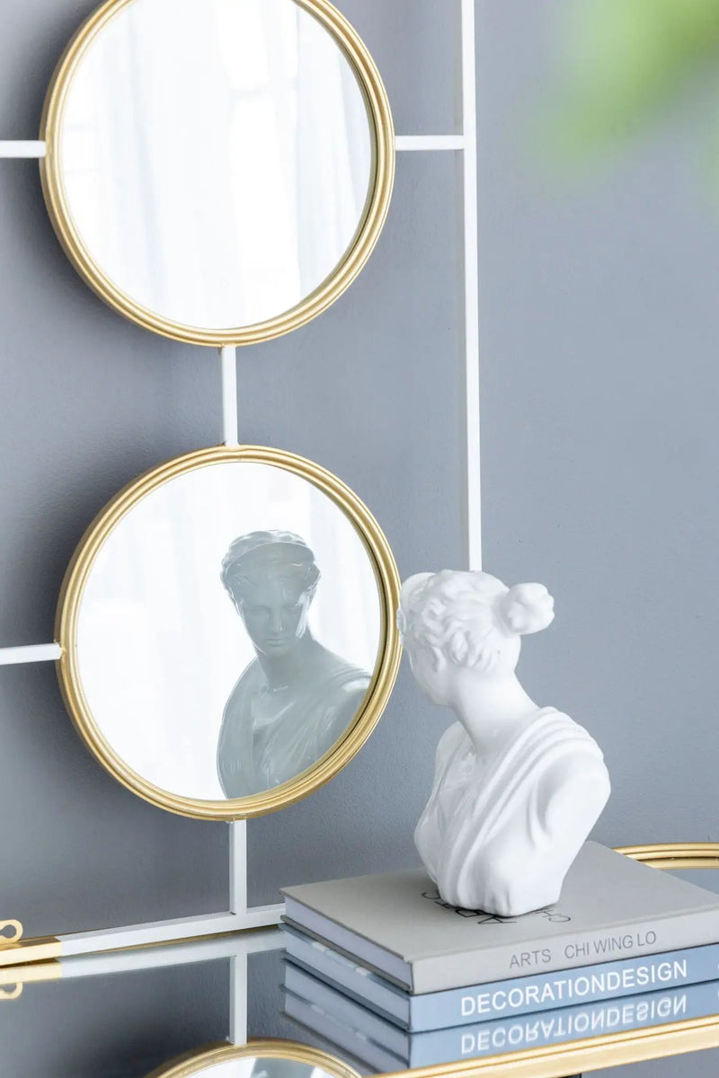 3 Mirror Piece Wall Mirror InRectangular Frame, Home Wall Decor For Bedroom Living Room