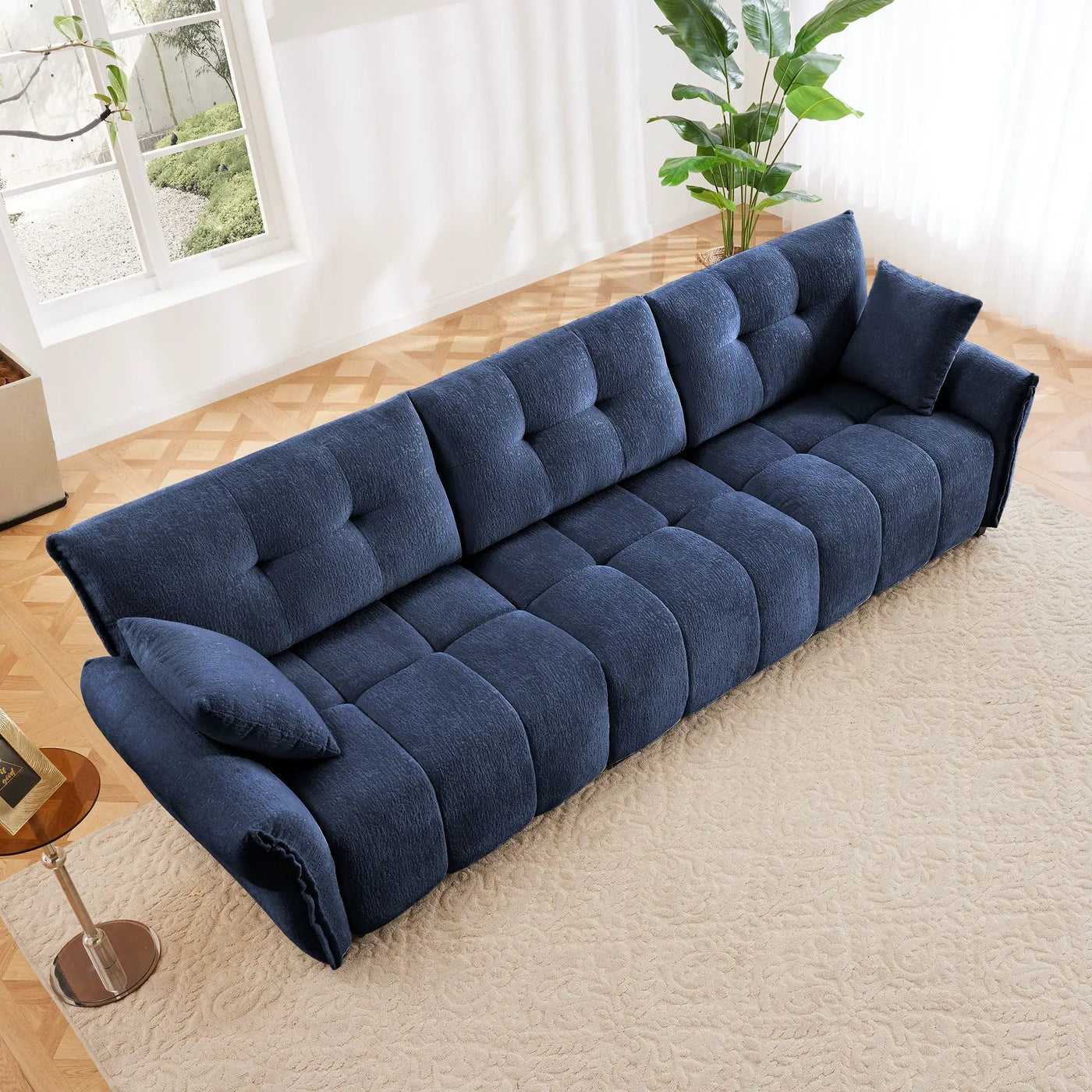 Modern Sofa & Pillows, Textured Cover, High Rebound Cushions by Unique Piece Furniture