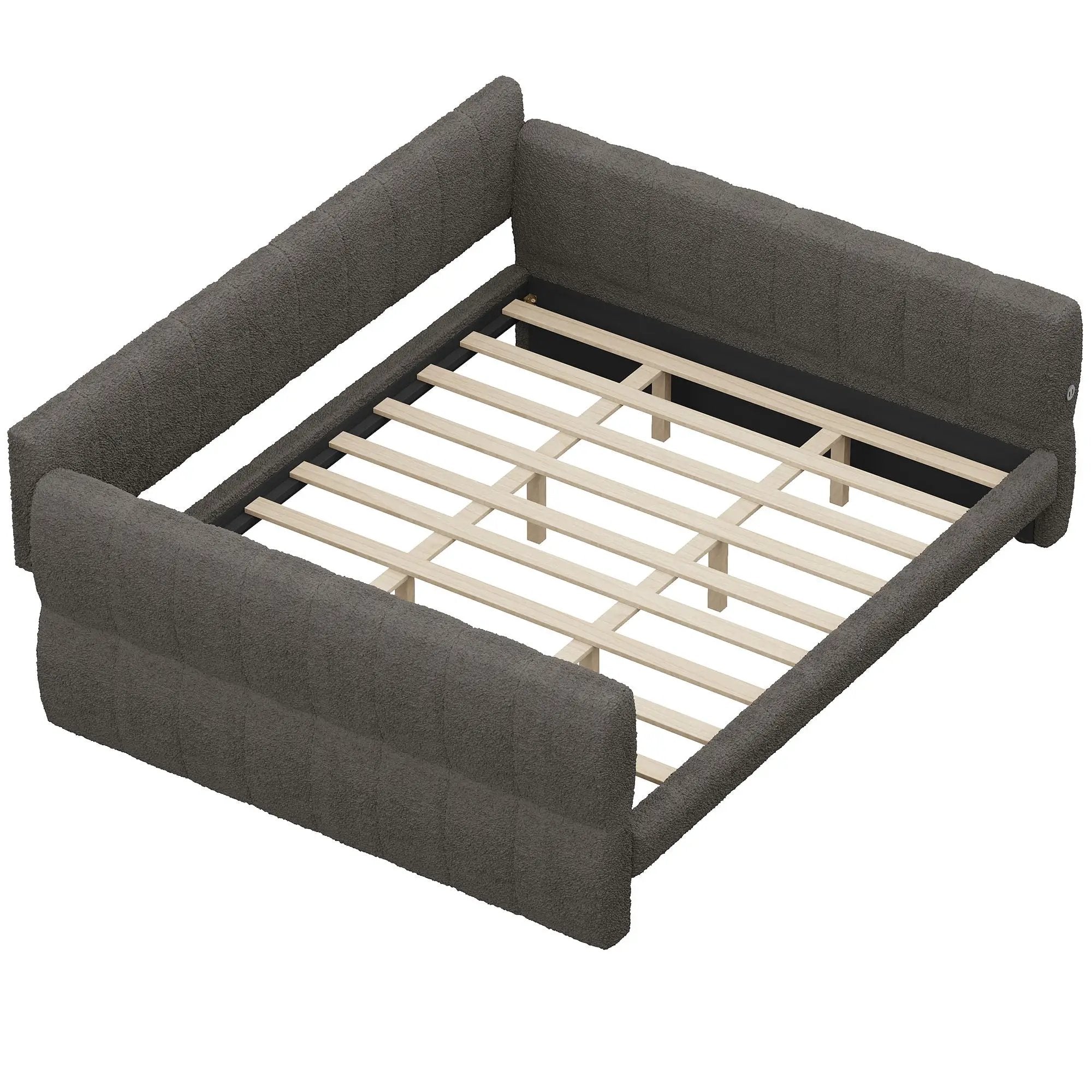 Upholstered Platform Bed With USB Charging