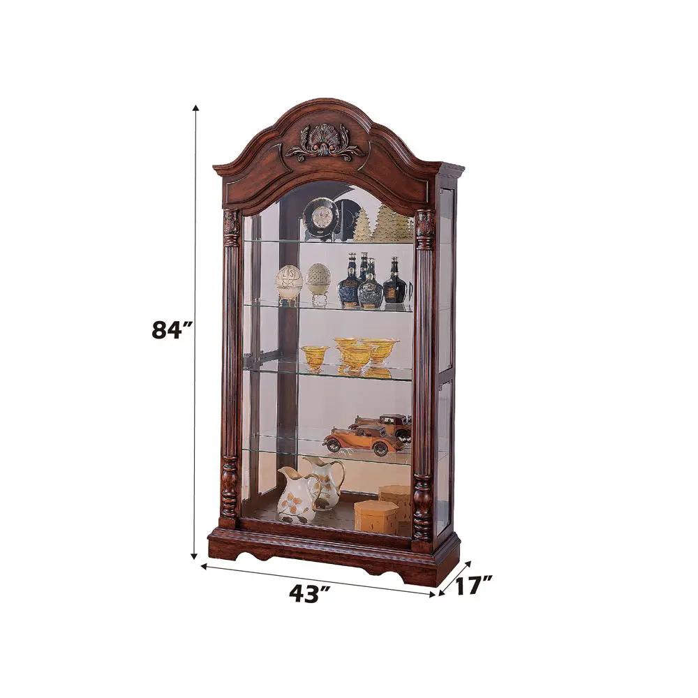 Denton - Curio Cabinet - Cherry by Unique Piece Furniture