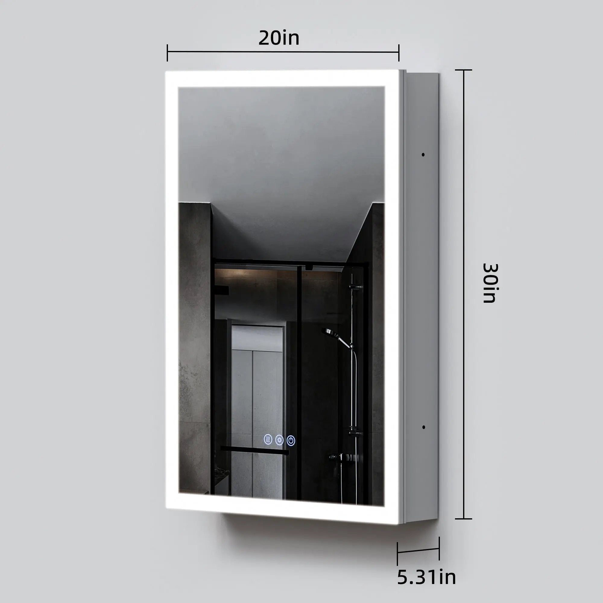 LED Lighted Medicine Cabinet with Mirror, 20x30 Inches by HouseOfZazla