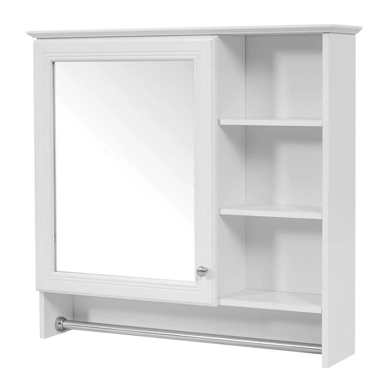 Wall Mount 2 In 1 Mirror Cabinet With Adjustable Shelf, Soft-Closing Hinges by Unique Piece Furniture