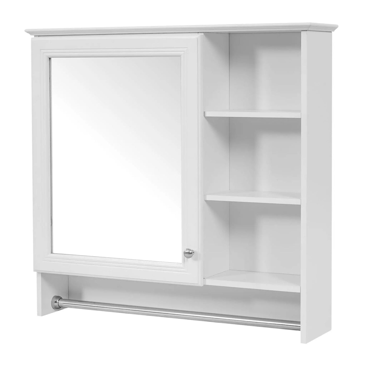 Wall Mount 2 In 1 Mirror Cabinet With Adjustable Shelf, Soft-Closing Hinges by Unique Piece Furniture
