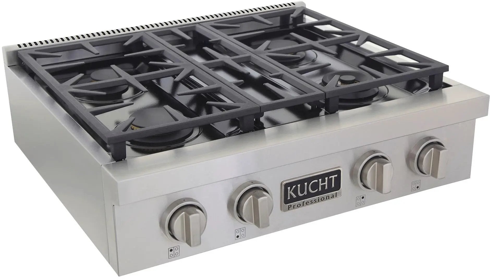 Kucht 30 Inch Gas Sealed Burner Rangetop KFX309T-S by Farmhouse Kitchen and Bath