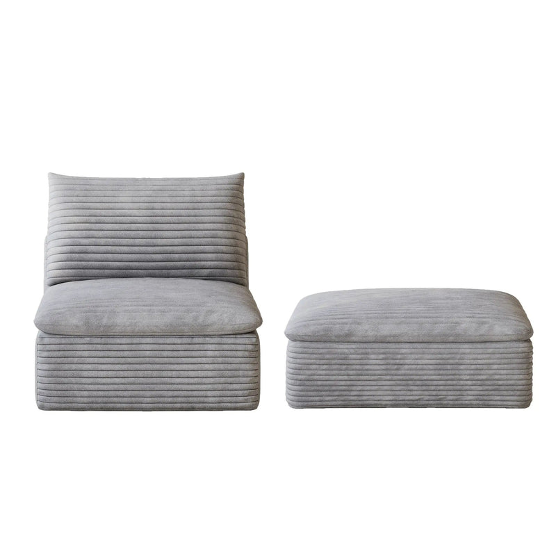 1 Middle Seat + 1 Ottoman by HouseOfZazla