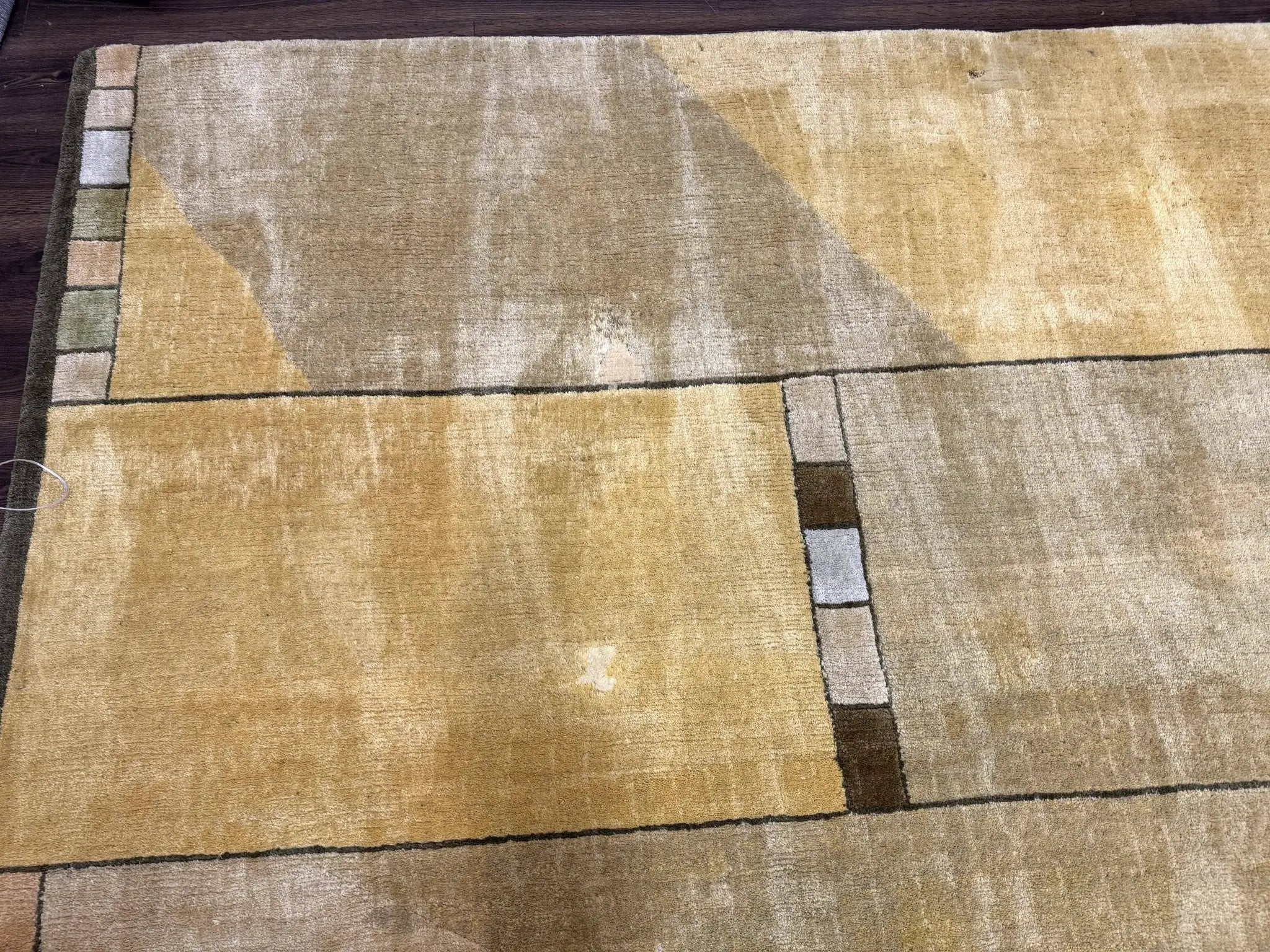Tufenkian Tibetan Rug 12x16, Handmade Wool Modern Area Rug, Palace Size Carpet by Jewel Rugs