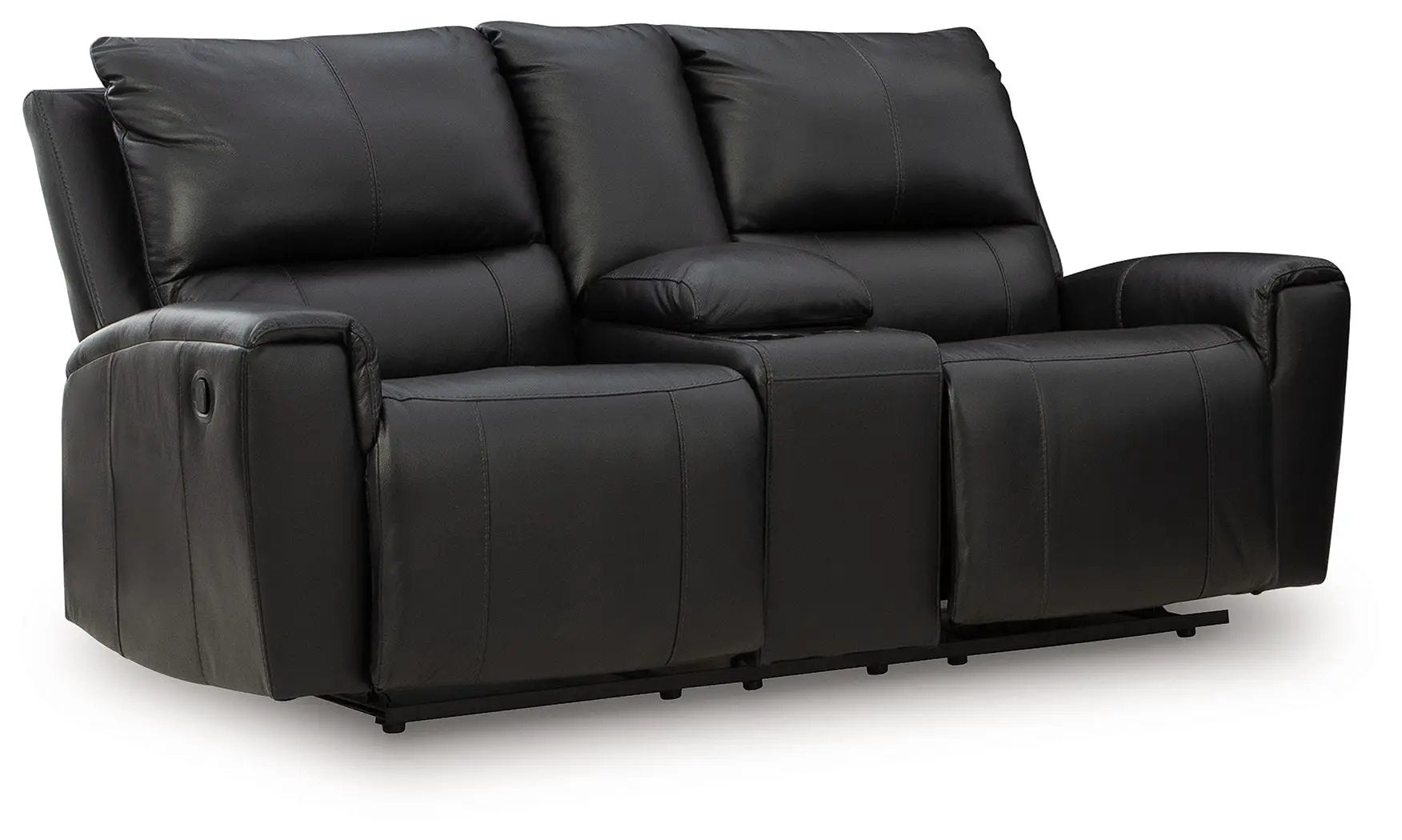 Glossmore - Reclining Loveseat With Console - Black by Unique Piece Furniture