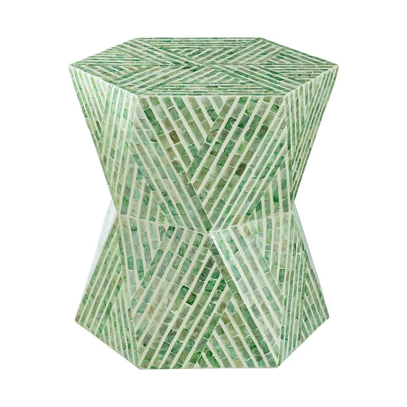19x19x20" Tapered Green Pedestal Stool by HouseOfZazla