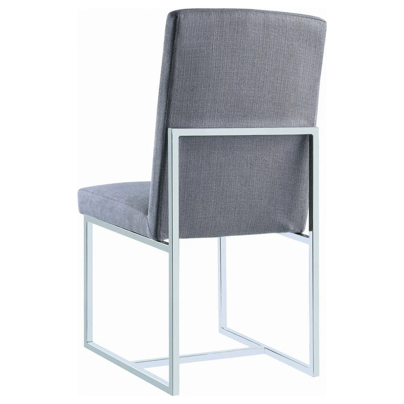Mackinnon Upholstered Dining Side Chair Grey (Set of 2) by Unique Piece Furniture