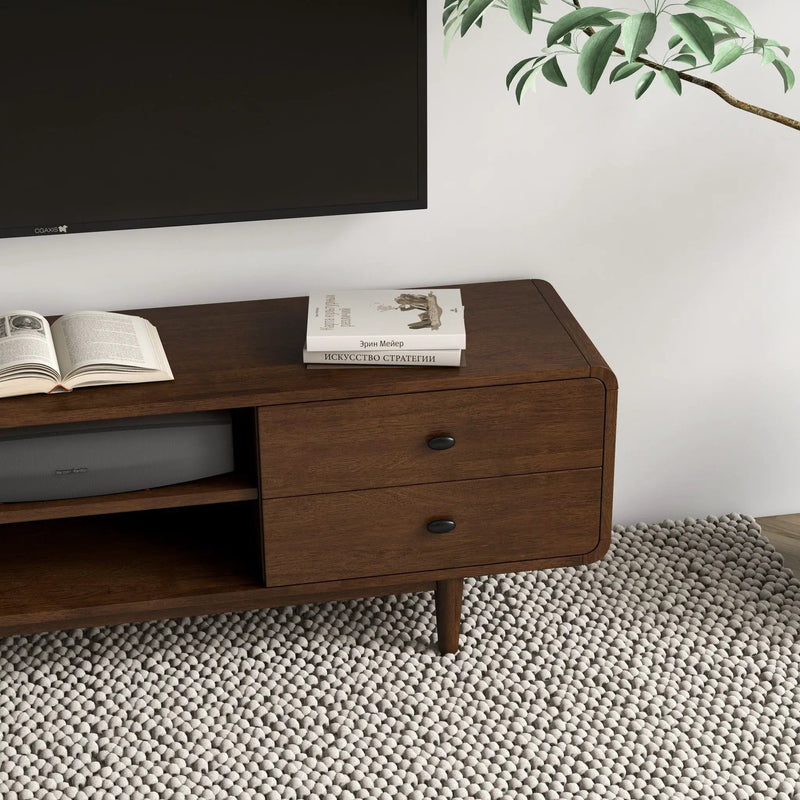 Alexa - TV Stand - Dark Brown / Wood by HouseOfZazla
