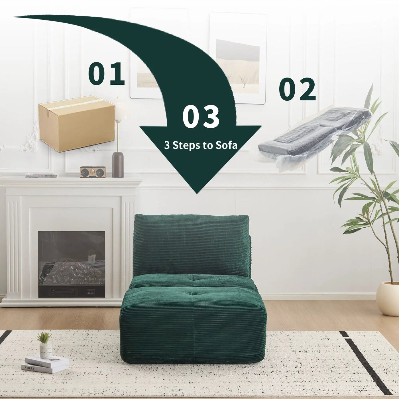 Single Chaise Longue With Movable Ottoman For Living Room by Unique Piece Furniture