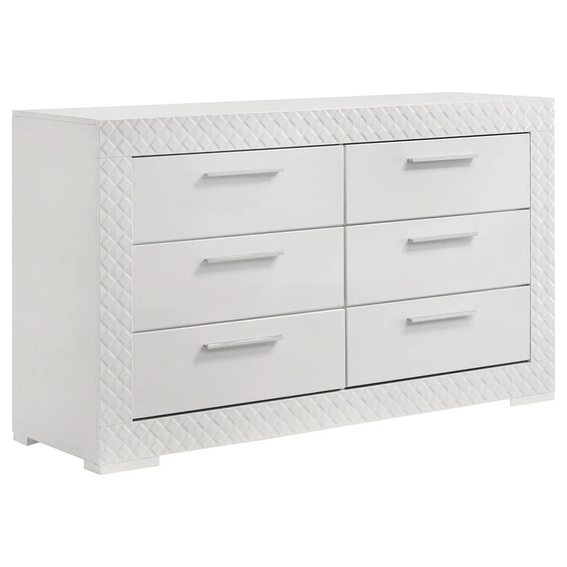 Ives 4-piece Queen Bedroom Set White High Gloss by Unique Piece Furniture
