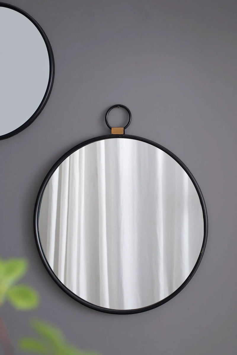 Wall Mirror With Frame, Contemporary Minimalist Accent Mirror For Living Room, Foyer, Entryway, Bedroom - Black by Unique Piece Furniture